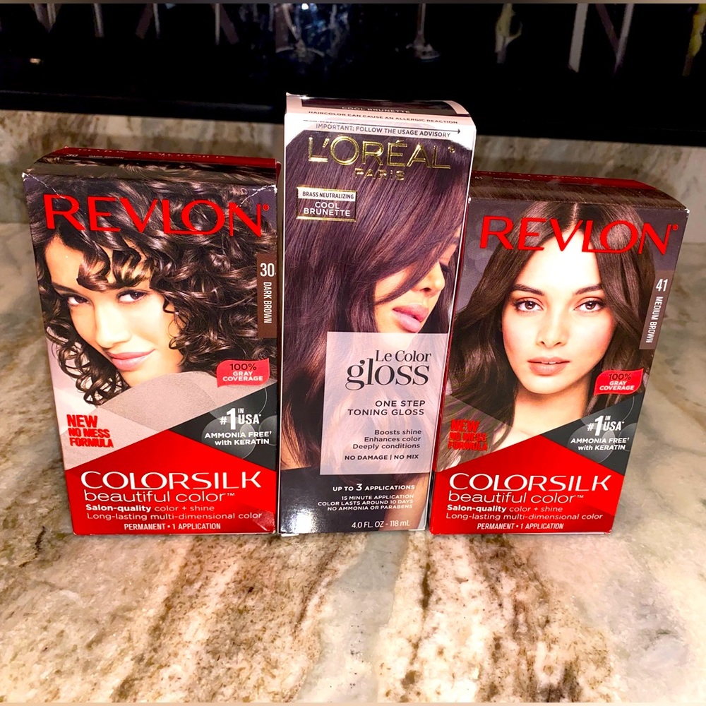3 New in box hair color kits - Brunette colors